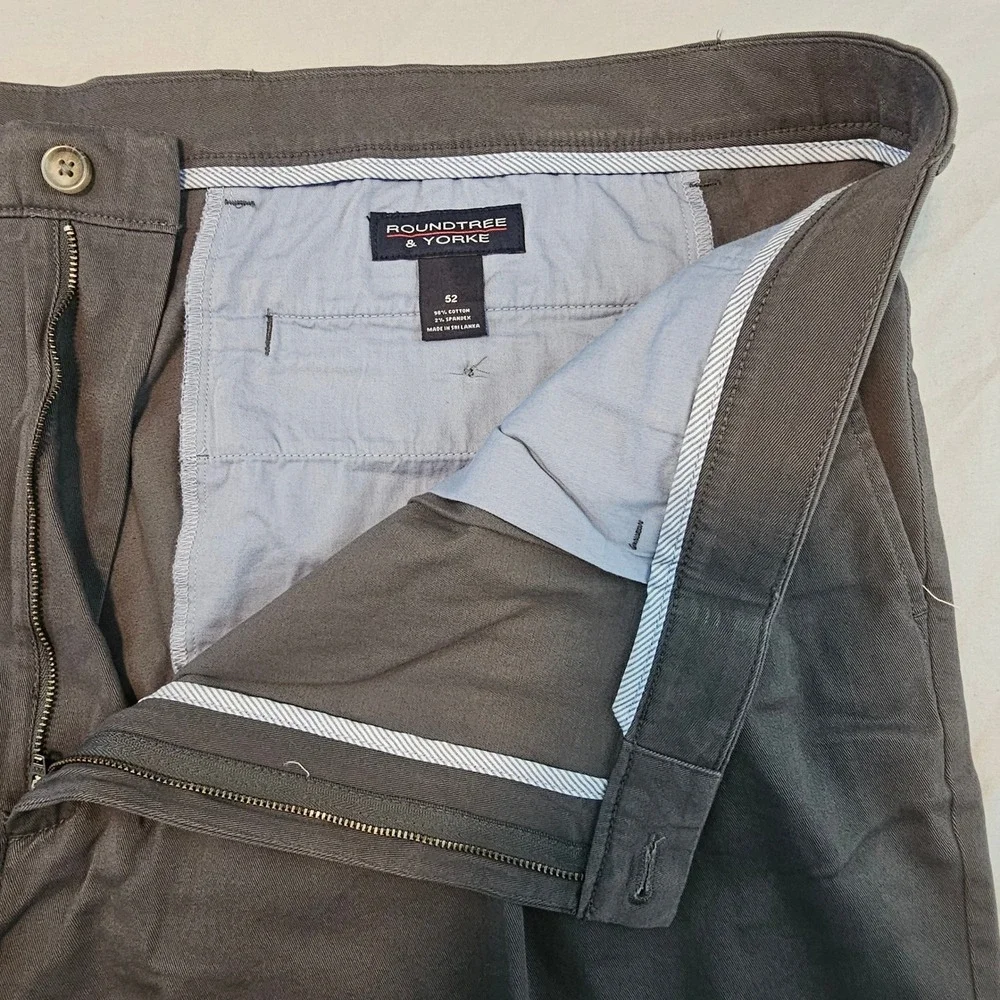 Roundtree & Yorke Size 52 Classic Fit Pleat Shorts Smoke Gray 9